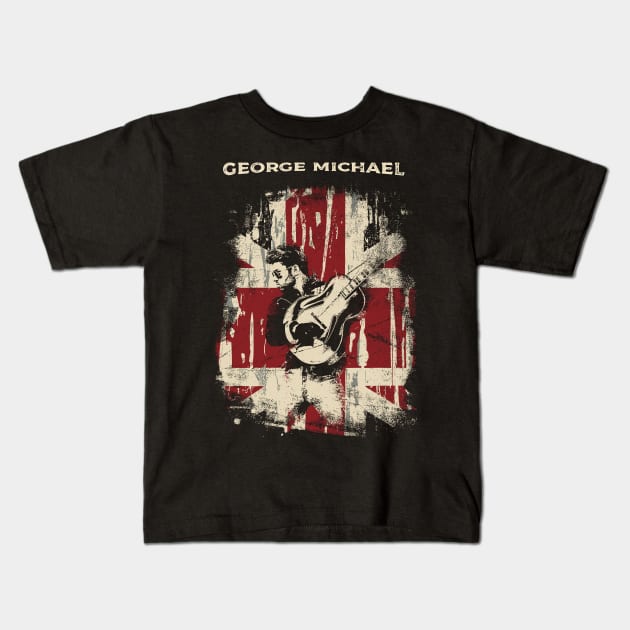 Vintage Distressed George Michael Kids T-Shirt by Yopi